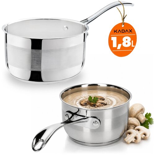 KADAX Pot, jeklena ponev, 1,8 l, ročaj, plin, indukcija, nerjaveče jeklo, (5000355884) Slike