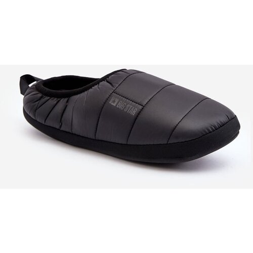 Big Star Men's Slip-on Insulated Slippers Black Cene