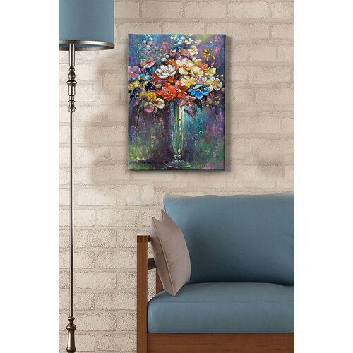 Wallity kanvas tablo (50 x 70) - 117 multicolor decorative canvas painting Cene
