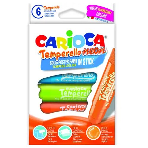 Carioca Fluorescentna tempera - 6 boja - Cene