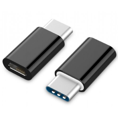 Gembird A-USB2-CMmF-01 USB 2.0 na Type-C adapter (CM/MicroUSB-F), black Slike