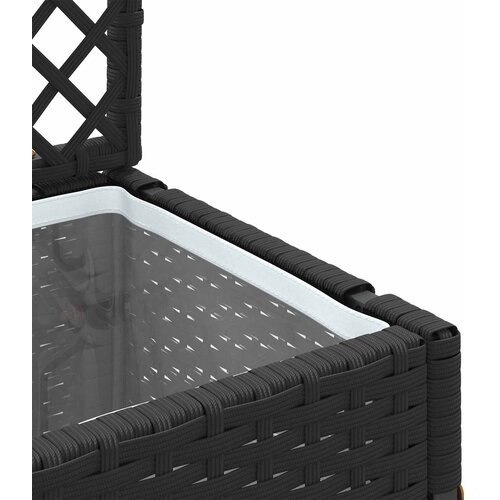  Vrtni re&amp;scaron;etkasti saksija Crna 35 x 30 x 135 cm Metal Slike