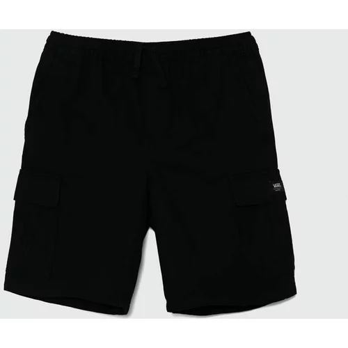 Vans Dječje pamučne kratke hlače RANGE ELASTIC WAIST CARGO SHORT boja: crna, podesivi struk