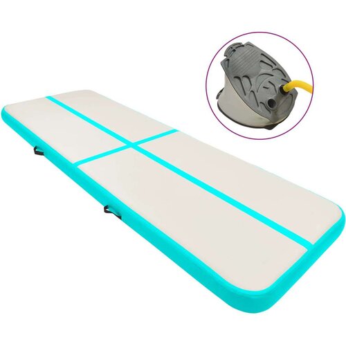  Strunjača na napuhavanje s crpkom 400 x 100 x 15 cm PVC zelena Slike
