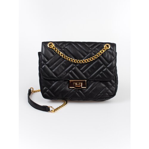 Shelvt Women's black handbag with chain Slike