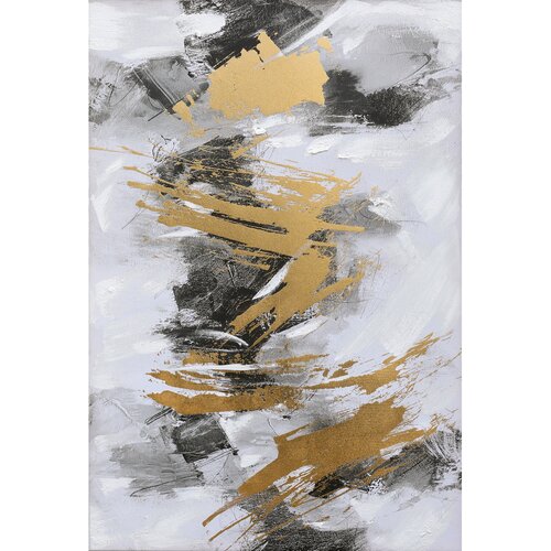  Slika na platnu Abstract zlatna 60x90 cm Cijene