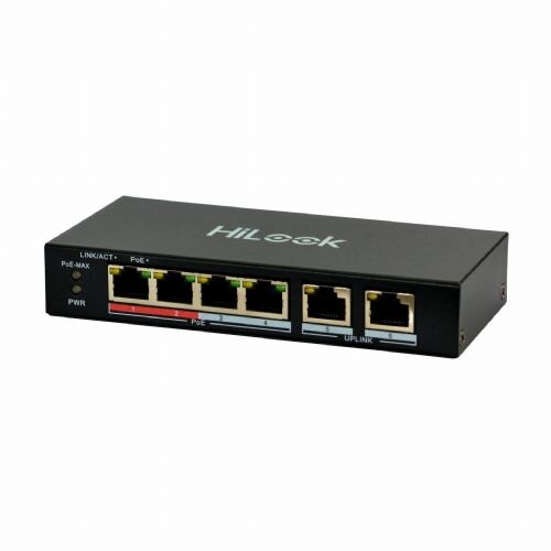 Hilook stikalo NS-0106P-35, 100M, 6 x RJ45 (4 x poe), mini, kovinsko ohišje Cene