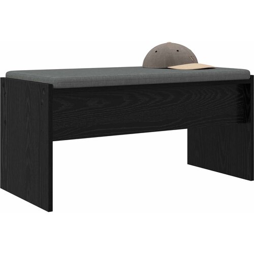  Klupa za hodnik s jastukom Crni hrast 83 x 38 x 40 cm Slike