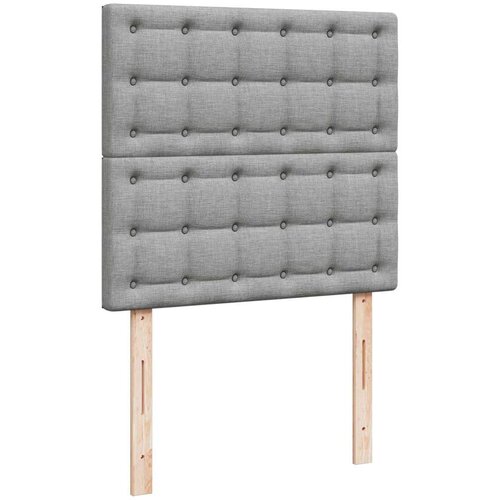 vidaXL Okvir kreveta s oprugama i madrac svjetlosivi 90x200cm tkanina Cijene