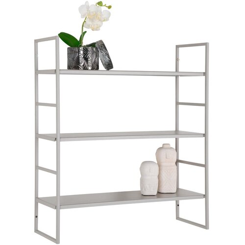 House Nordic Svetlo siva večnivojska kovinska polica 48 cm Beja &amp;ndash; Slike