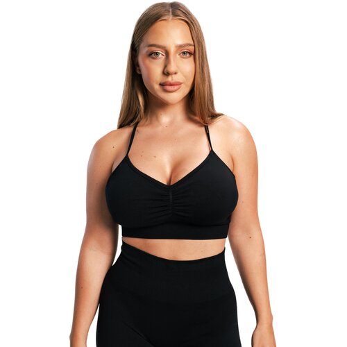 GymBeam Sportski grudnjak Sculpt Seamless Black Slike
