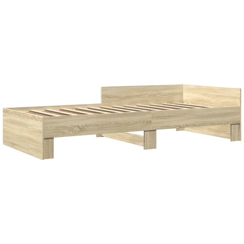 vidaXL Posteljni okvir sonoma hrast 75x190 cm inženirski les, (21273417) Cene