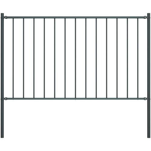 VidaXL Ograjni panel s stebrički premazano jeklo 1,7x0,75 m antraciten, (20765948) Slike