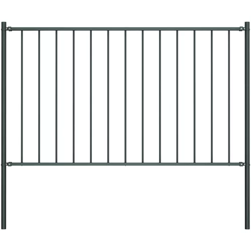 vidaXL Panel za ogradu sa stupovima čelični 1,7 x 0,75 m antracit