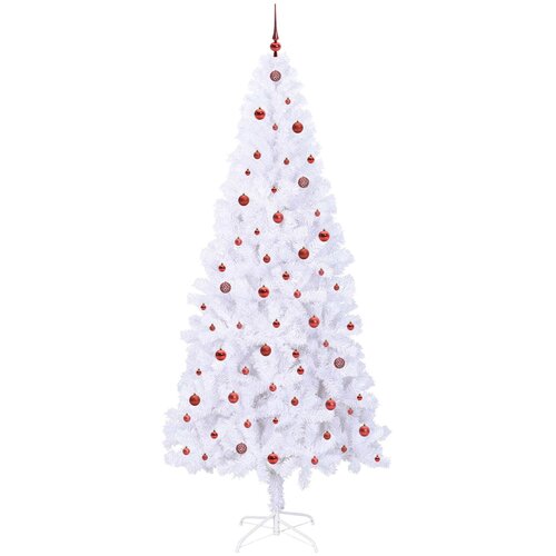  Umjetno božićno drvce s stalakom Bijelo 240 cm PVC i čelik Slike