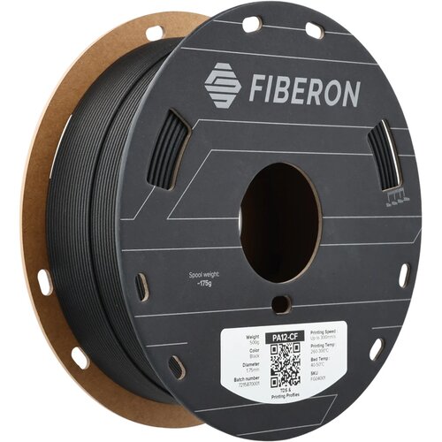 Polymaker Fiberon&amp;trade; PA12-CF10 Black - 1,75 mm / 500 g Slike