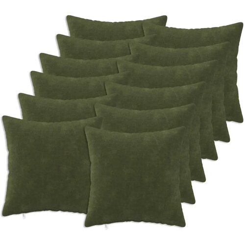  Jastuk s jastukom HEERLEN 12 kom. Zelena Mikrofibra Flis - Zelena 45 x 45 cm 12 Cene