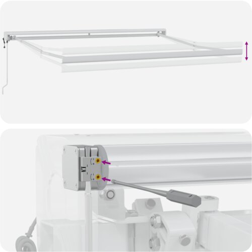 vidaXL Črna 300x250 cm avtomatska retraktibilna tenda, Tenda zamenjava tkanine za okvir 3x2.5 m črna Cene