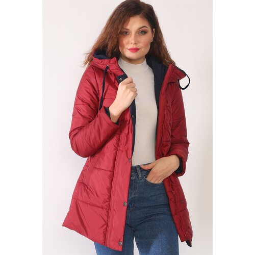 Dewberry Z6660 WOMEN'S COAT-BURGUNDY Cijene