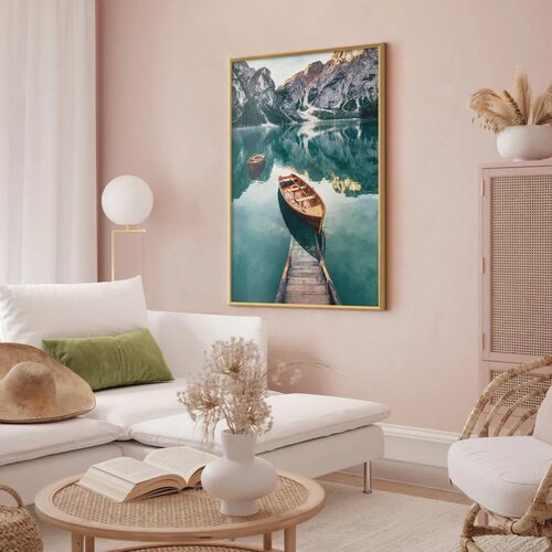  Plakat Boats in the Dolomites 40x60 Zlatni okvir Cijene