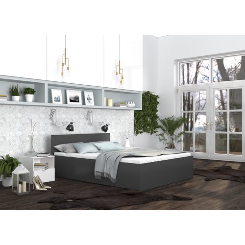 AJK Meble krevet sa spremnikom Panama plus - 140x200 cm - siva Slike