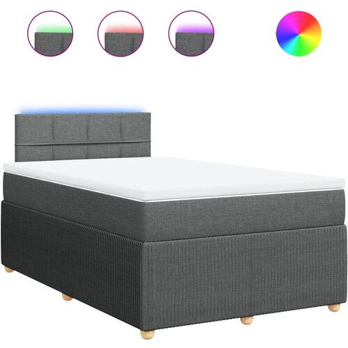 Maison Chic Box spring postelja - Vzmetna postelja z vzmetnico temno siva 120x190 cm blago SL23317, (21891439) Cene
