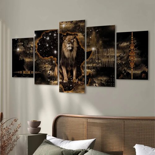  Slika - Golden Lion (5 Parts) Wide 225x112.5 Standard Slike