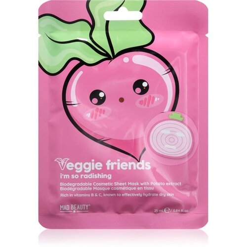 Mad Beauty Veggie Friends Radish Sheet maska s hidratantnim učinkom 25 ml Cene