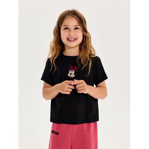 Sinsay Pamučna majica kratkih rukava s vezom Minnie Mouse Cijene