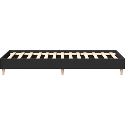 VidaXL Okvir kreveta bez madraca crni 75x190 cm izrađeno drvo Slike