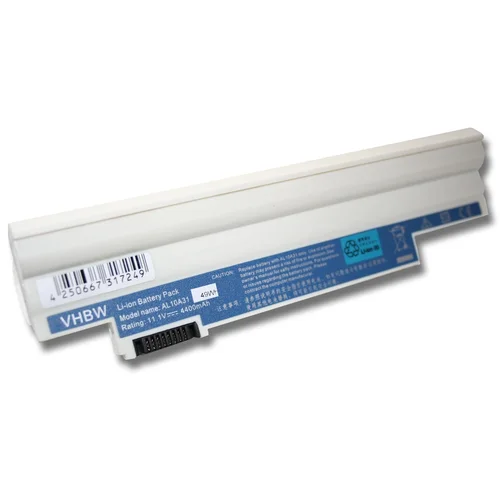 VHBW Baterija za Acer Aspire One 522 / 722 / D255 / D255E / D257, bijela, 4400 mAh