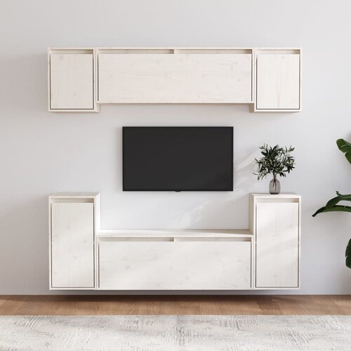 The Living Store TV omarica 6 kosov bela trdna borovina - TV Omarica, (21375796) Slike