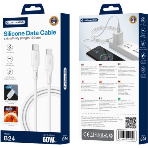 Jellico USB-C KABEL USB-C PD 60W ZA ANDROID TELEFONE 1M HITRO POLNJENJE, (5000334587) Cene