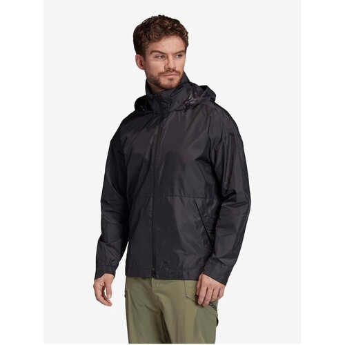 Adidas Black men's lightweight jacket with Performance Urban Wind hood. - Men's Slike