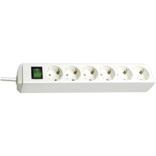 Brennenstuhl ECO-Line 6 fold white 1,5m + switch Slike