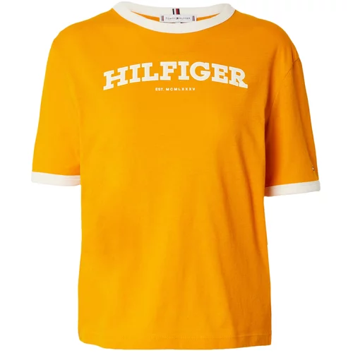 Tommy Hilfiger Majica svetlo bež / oranžna / bela