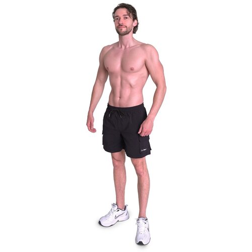 GymBeam Men&amp;lsquo;s Swim Cargo Shorts Black Slike