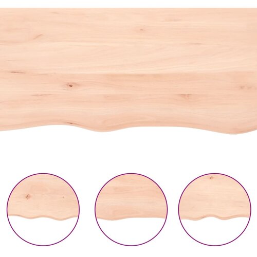  Zidna polica 80x30x(2-6) cm neobrađena masivna hrastovina Slike