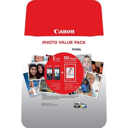 Canon Komplet črnil PG-560XL/CL-561XL in foto papir GP-501 za TS5350/TS5351/TS5352 Cene