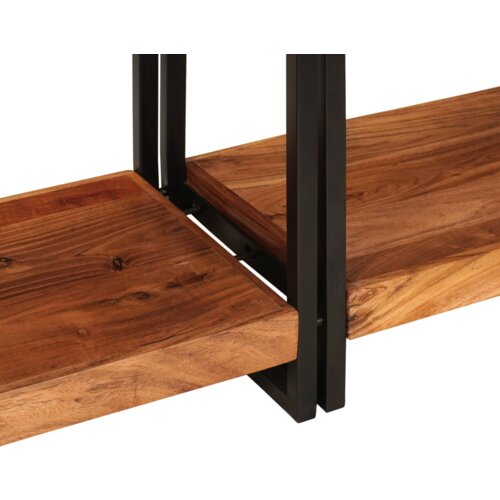 VidaXL Konzolni Stol 2 s ladicama s policom s pohranom 2 pcs Smeđa 160 x 33 x 75 cm Slike