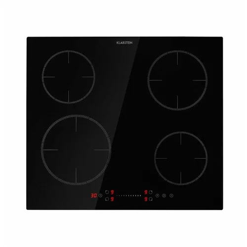 Klarstein Virtuosa EcoAdapt, indukcijska kuhalna plošča, 4 plošče, 7200 W, steklo, črna