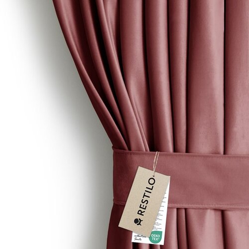 AmeliaHome Curtain VELVET color pink style classic silver eyelets velvet 140x245 Cijene