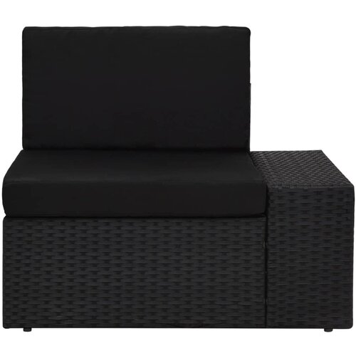 Maison Chic Sekcijski kotni kavč - Sofa - Kanape z levim naslonjalom iz poli ratana črn, (21727535) Cene