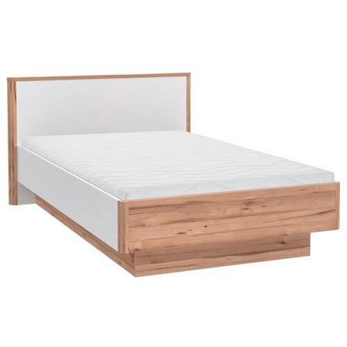 XORA postelja 120 cm x 200 cm , leseni material bela, barve hrasta Cene