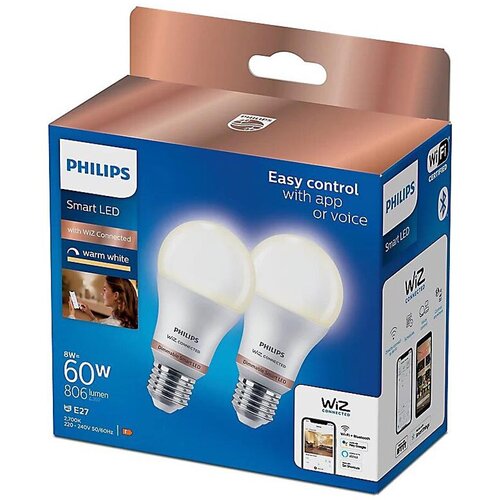  SET 2x LED prigu&scaron;iva sijalica Philips A60 E27/8W/230V Wi-Fi Cene