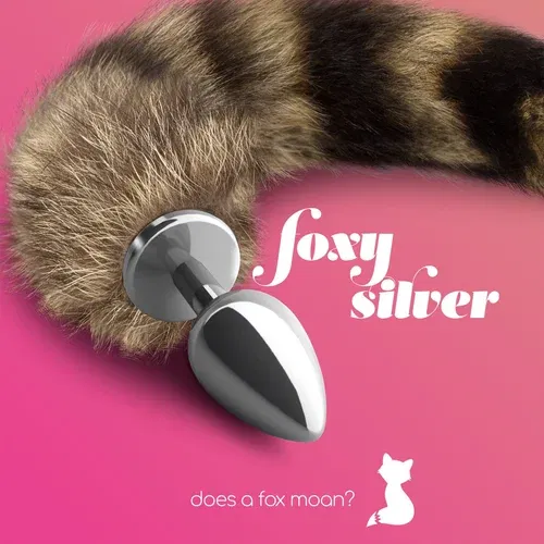 Crushious FOXY SILVER METAL ANAL PLUG WITH TAIL