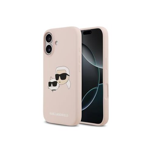 Karl Lagerfeld Originalen ovitek iPhone 17 - IML NFT Heads - roza silikonska zaščita MagSafe - KLHMP17SSKCHPPLP Cene