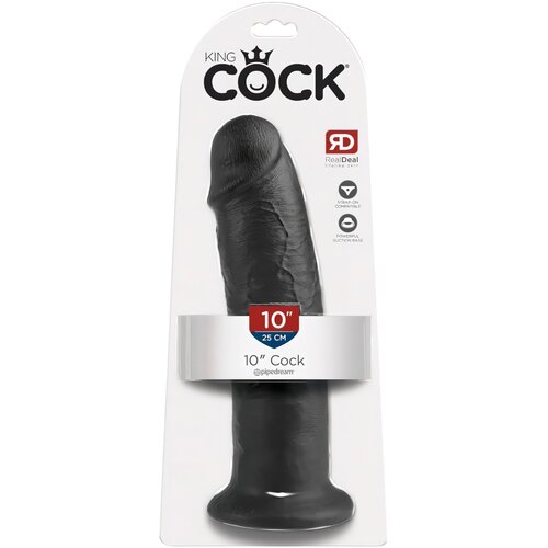 Tonga 10 - velik dildo z objemko (25 cm) - črn Slike