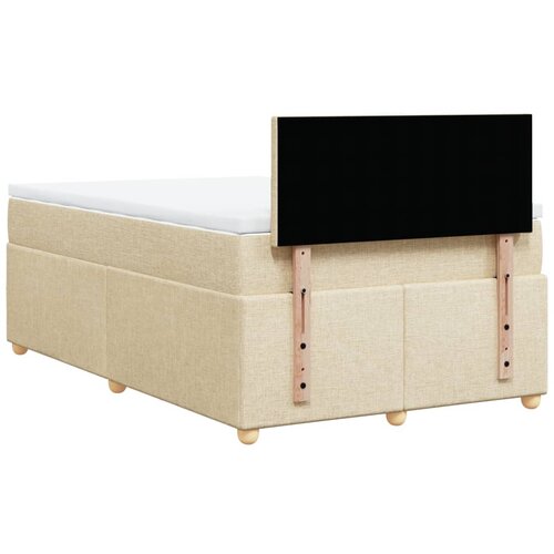  Krevet box spring s madracem krem 120 x 190 cm od tkanine Slike