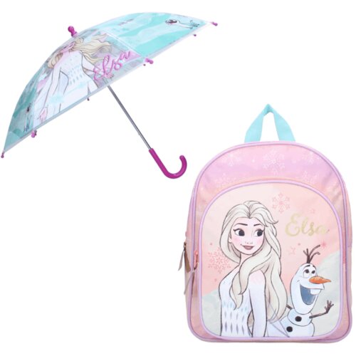 Disney Ranac i kišobran za devojčice Frozen, Svetloroze Cene